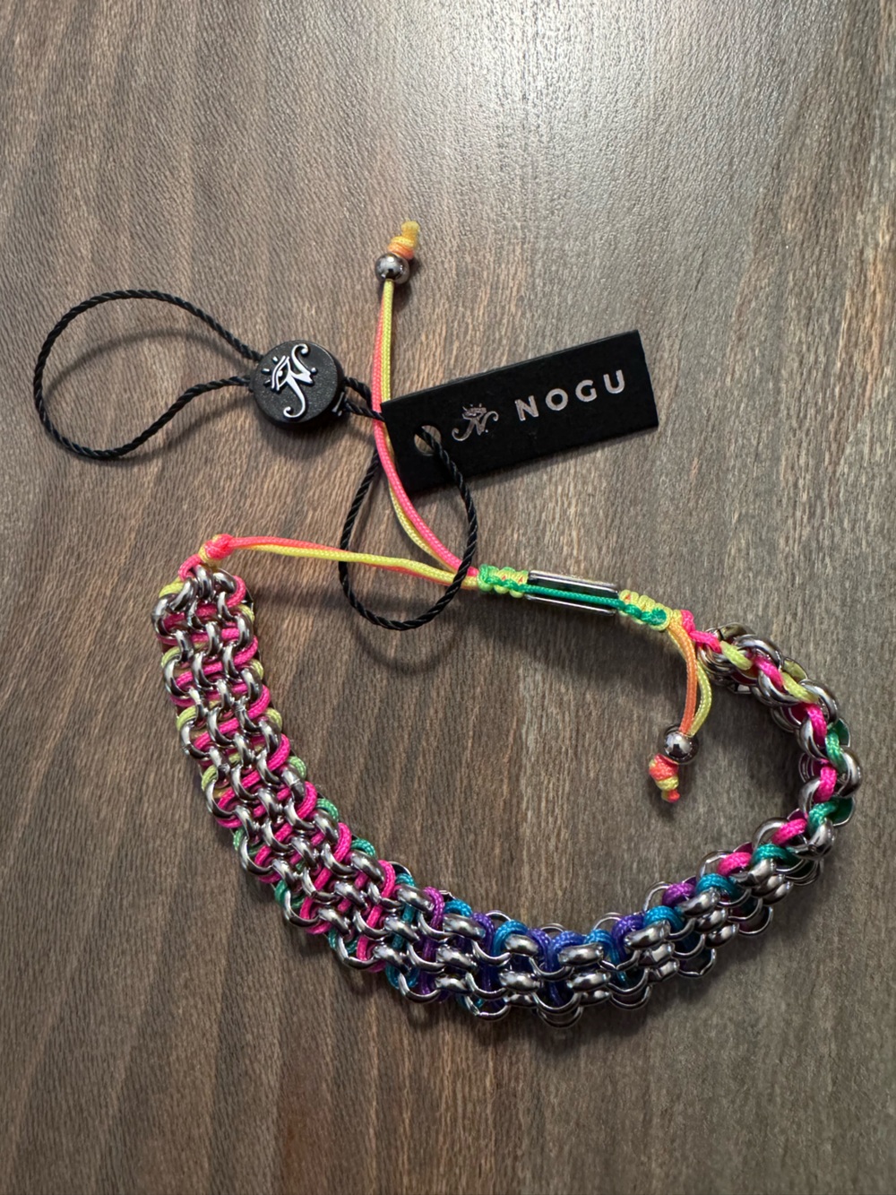 NEW NOGU Silver and Multi Color  Kismet Link Bracelet